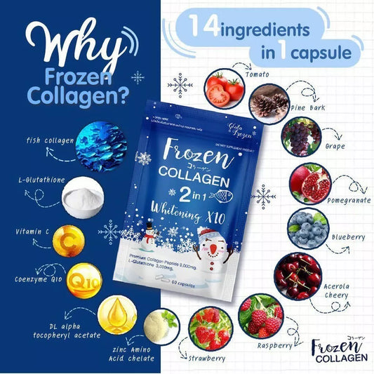 Frozen Collagen 2in1 Whitening Supplement - 60 Caps